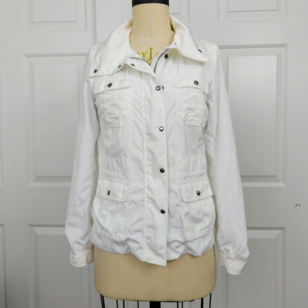 Martin+Osa white rain jacket